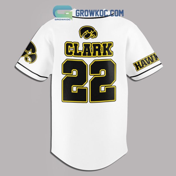 Caitlin Clark Iowa Hawkeyes Fan Baseball Jersey White Version