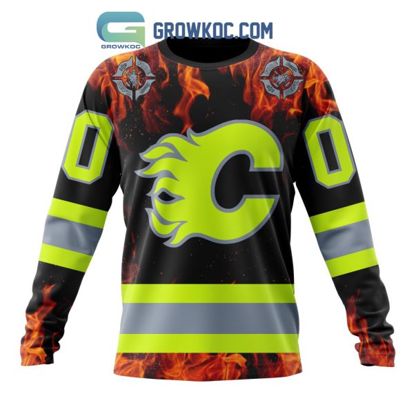 Calgary Flames Honoring Firefighters Hoodie Shirts