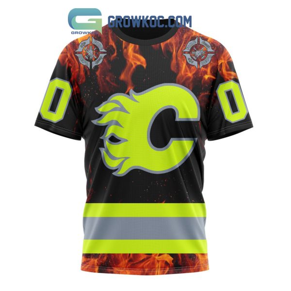 Calgary Flames Honoring Firefighters Hoodie Shirts