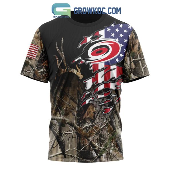 Carolina Hurricanes NHL Special Camo Realtree Hunting Personalized Hoodie T Shirt