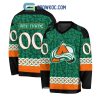 Columbus Blue Jackets St.Patrick’s Day Personalized Long Sleeve Hockey Jersey