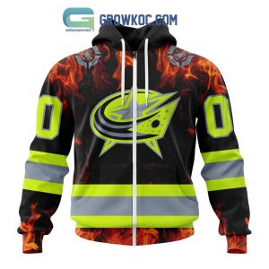 Columbus Blue Jackets Honoring Firefighters Hoodie Shirts