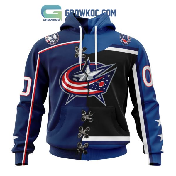 Columbus Blue Jackets Mix Reverse Retro Personalized Hoodie Shirts