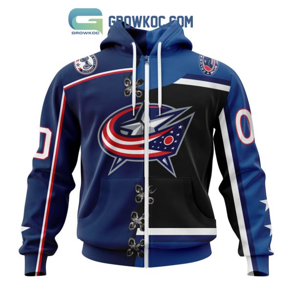 Columbus Blue Jackets Mix Reverse Retro Personalized Hoodie Shirts