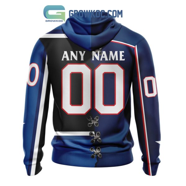 Columbus Blue Jackets Mix Reverse Retro Personalized Hoodie Shirts