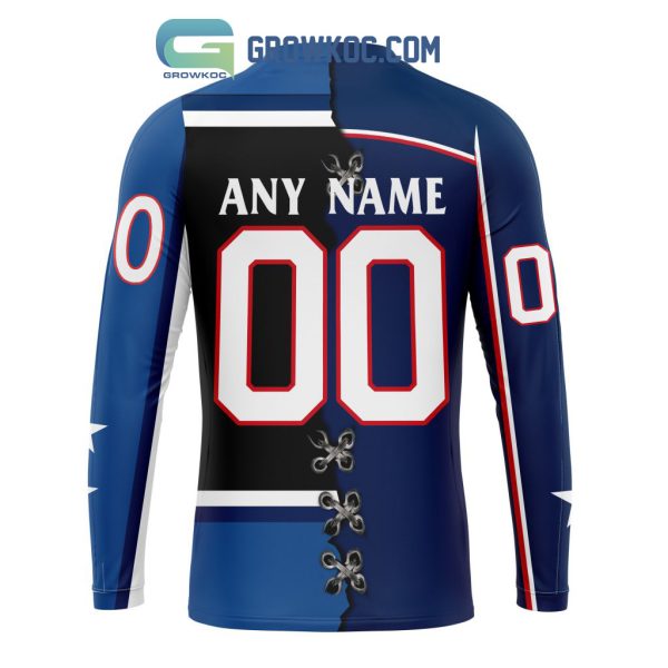 Columbus Blue Jackets Mix Reverse Retro Personalized Hoodie Shirts