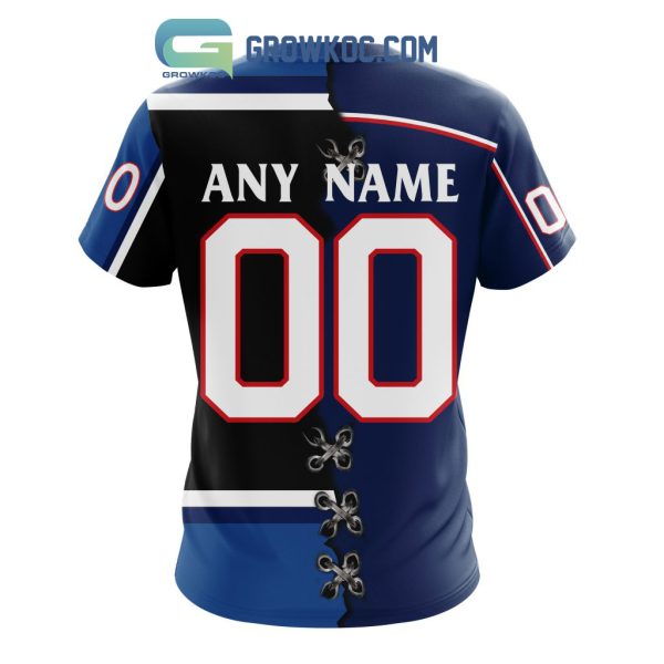 Columbus Blue Jackets Mix Reverse Retro Personalized Hoodie Shirts