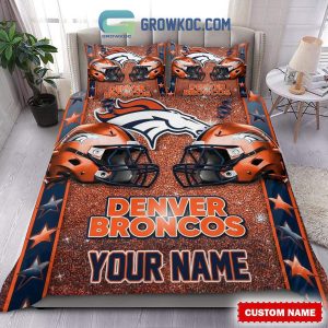 Denver Broncos Star Wall Personalized Fan Bedding Set