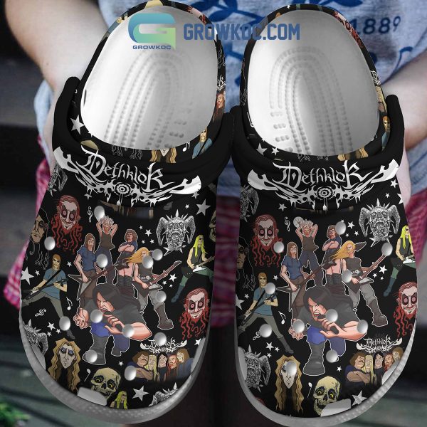 Dethklok Band Black Design Fan Crocs Clogs