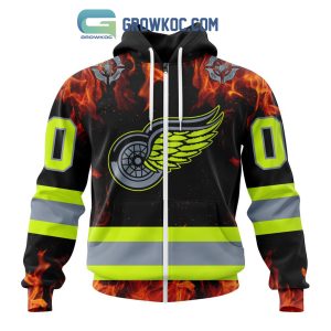 Detroit Red Wings Honoring Firefighters Hoodie Shirts