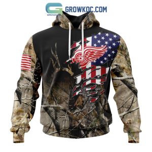 Detroit Red Wings NHL Special Camo Realtree Hunting Personalized Hoodie T Shirt