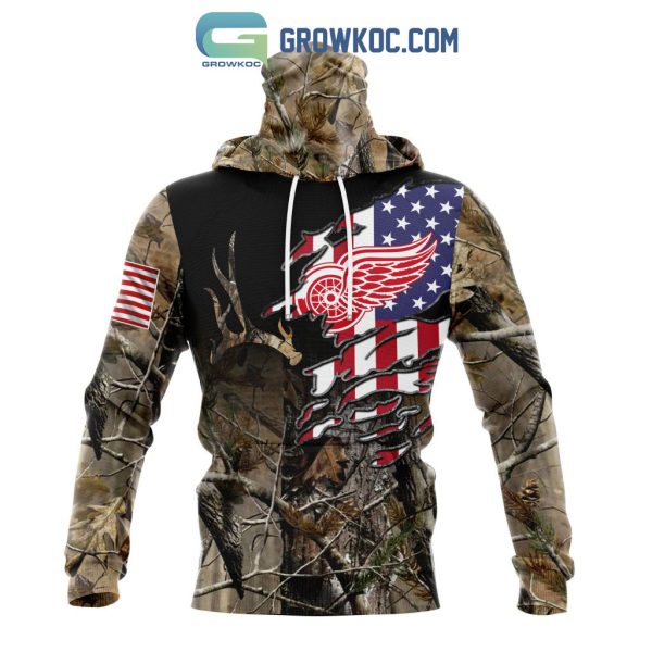 Detroit Red Wings NHL Special Camo Realtree Hunting Personalized Hoodie T Shirt