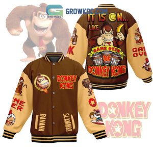 Donkey Kong Game Over Baseball Jacket