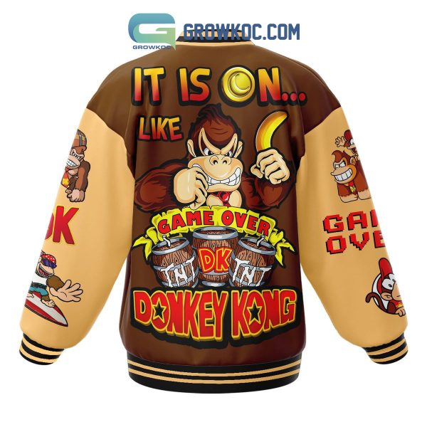 Donkey Kong Game Over Baseball Jacket