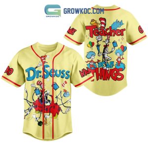 Dr. Seuss The Teacher Personalized Baseball Jersey