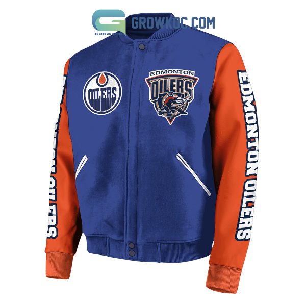 Edmonton Oilers Every Slide For Win Proud Fan Baseball Jacket