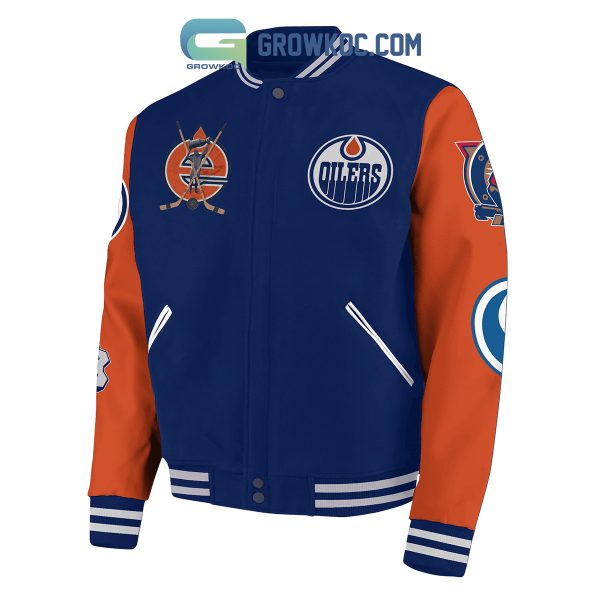 Edmonton Oilers Rogers Place Est 1917 Baseball Jacket