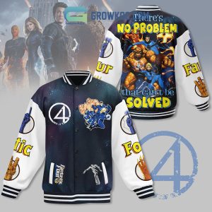 Fantastic Four Super Heroes There’s No Problem That Can’t Be Solved Baseball Jacket