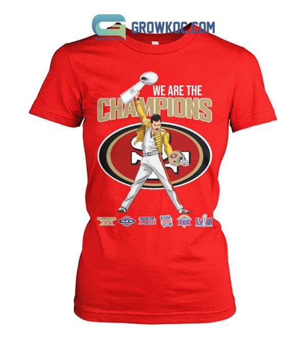 Freddie Mercury 49ers We Are The Champions T Shirt
