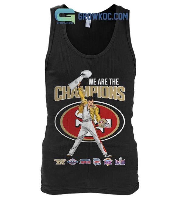 Freddie Mercury 49ers We Are The Champions T Shirt