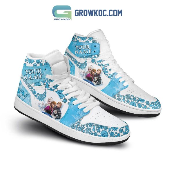 Frozen Elsa Personalized Air Jordan 1 Shoes White