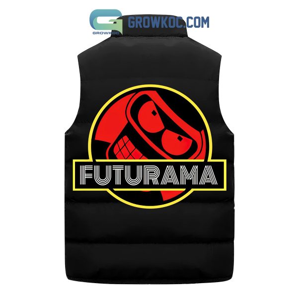 Futurama Kill All Humans Sleeveless Puffer Jacket