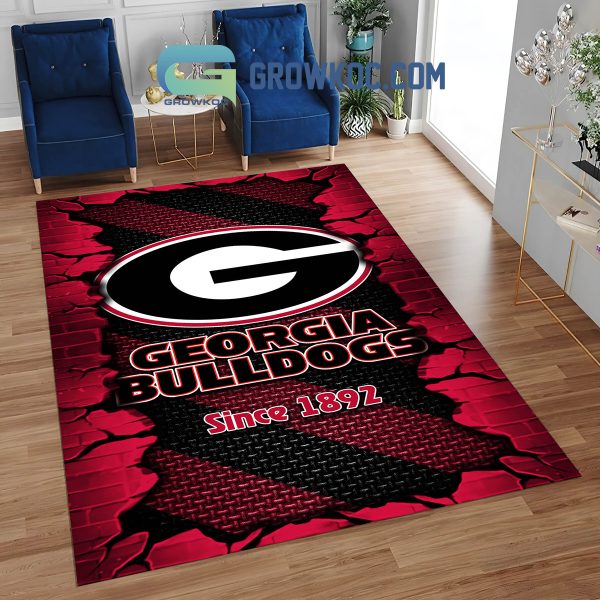 Georgia Bulldogs Football Team Living Room Rug