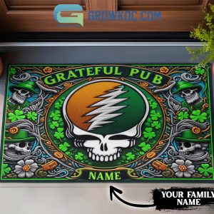 Grateful Dead Irish Spirit Happy St. Patrick’s Day Personalized Doormat