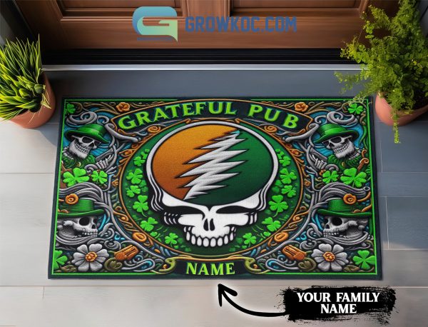 Grateful Dead Irish Spirit Happy St. Patrick’s Day Personalized Doormat