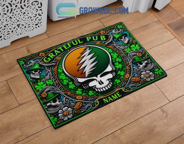 Grateful Dead Irish Spirit Happy St. Patrick’s Day Personalized Doormat