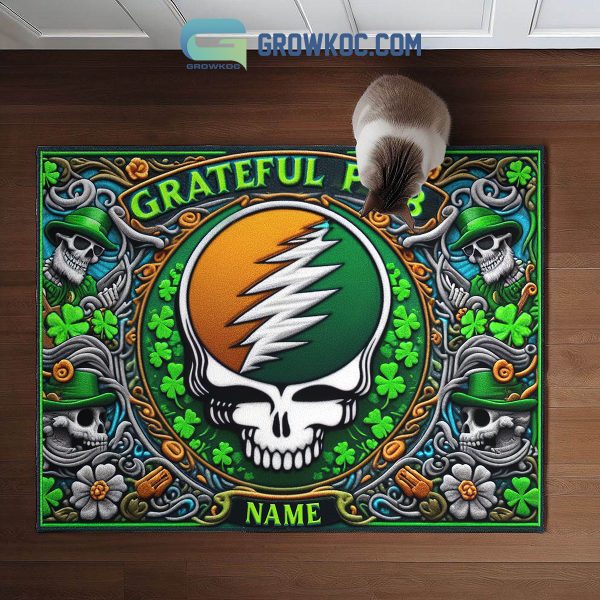 Grateful Dead Irish Spirit Happy St. Patrick’s Day Personalized Doormat