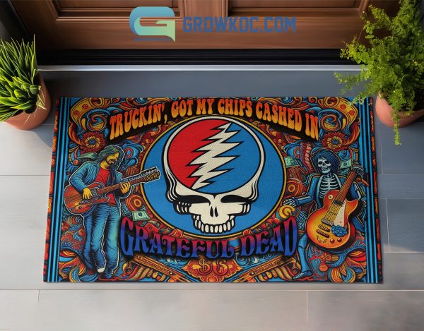 Grateful Dead Truckin’ Go My Chip Cashed In Doormat