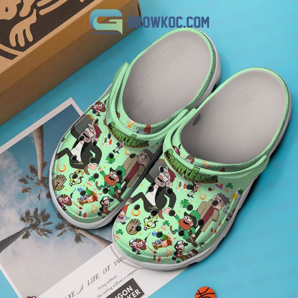Gravity Falls St. Patrick’s Day Green Love Crocs Clogs