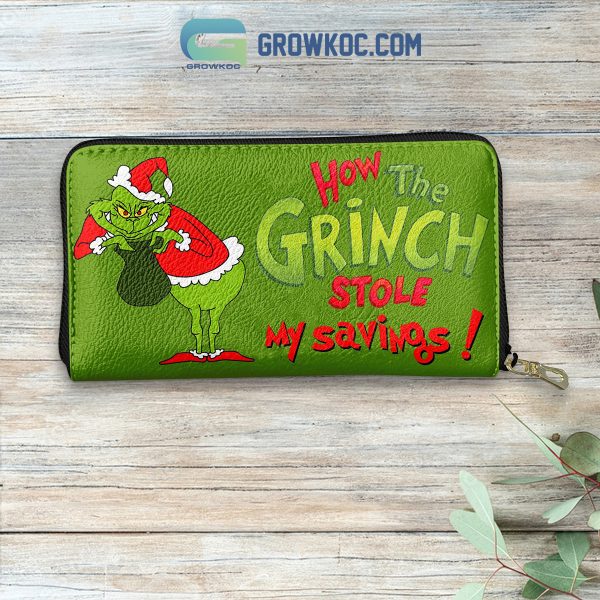 Grinch Stole My Savings Woman Purse Wallet