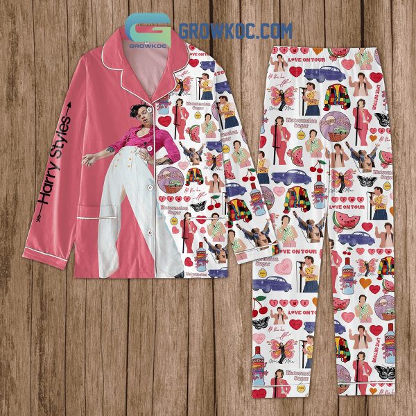 Harry Styles Watermelon Sugar Pink Fan Love Polyester Pajamas Set