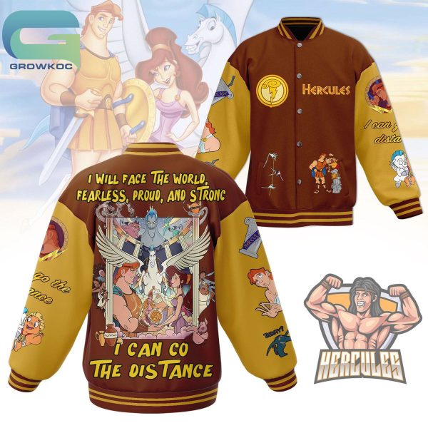 Hercules I Will Face The World Fearless Proud And Strong Baseball Jacket