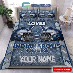 Indianapolis Colts Star Wall Personalized Fan Bedding Set