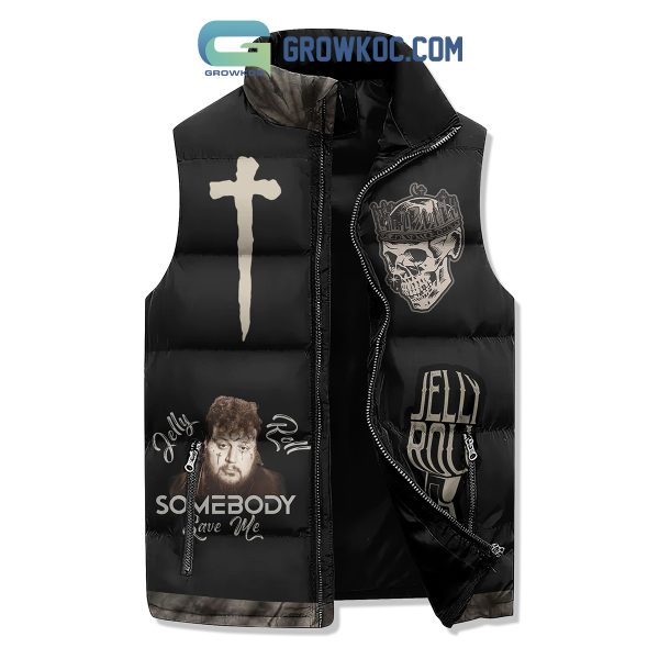 Jelly Roll Somebody Backroad Baptism Sleeveless Puffer Jacket