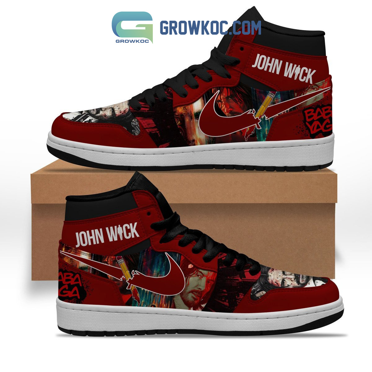 John Wick Baba Yaga Air Jordan 1 Shoes - Growkoc