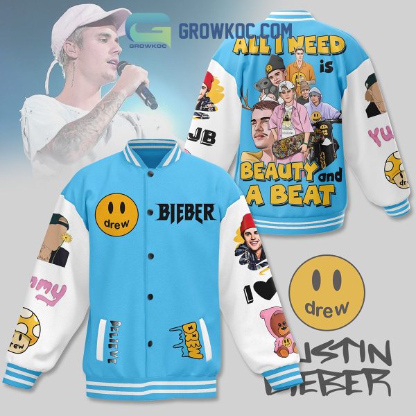 Justin Bieber All I Need Is Beauty And Beat Baseball Jacket