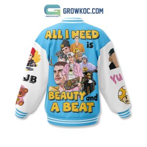 Justin Bieber All I Need Is Beauty And Beat Baseball Jacket