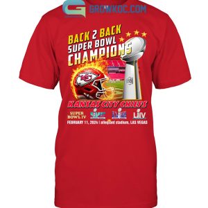 Kansas City Chiefs 2023 Super Bowl Champions Back To Back T Shirt