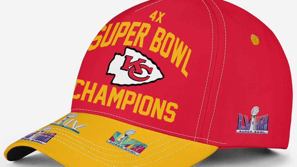 Kansas City Chiefs 4x Super Bowl Champions Cap - Growkoc