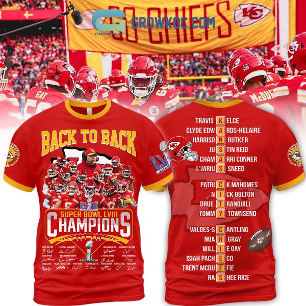 Kansas City Chiefs Back To Back Super Bowl Champions Hoodie T Shirt