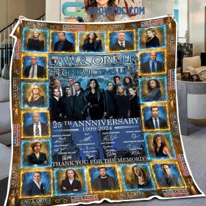 Law & Order 1999-2024  Thank You For The Memories Fleece Blanket Quilt