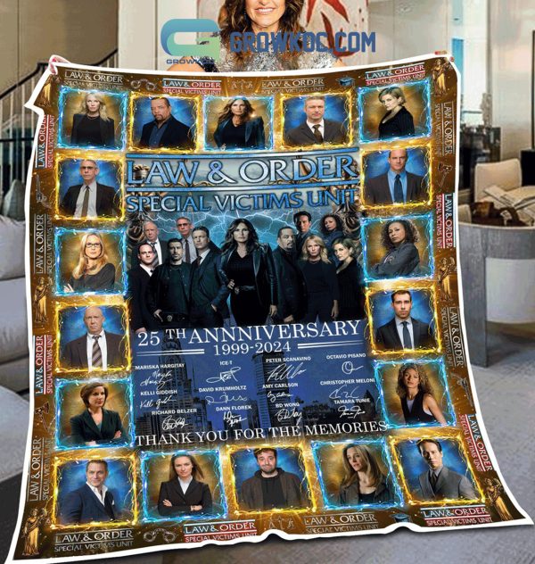 Law & Order 1999-2024  Thank You For The Memories Fleece Blanket Quilt