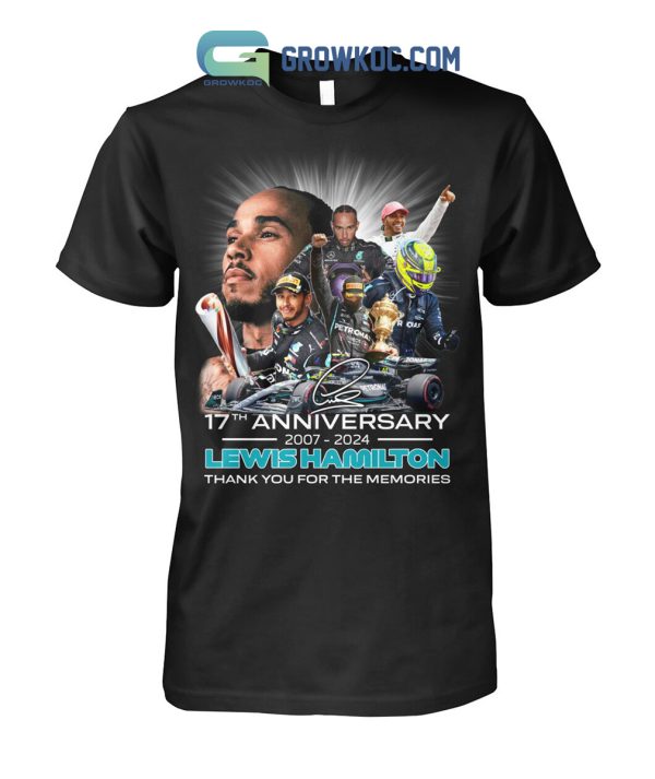 Lewis Hamilton Thank You For The Memories T Shirt
