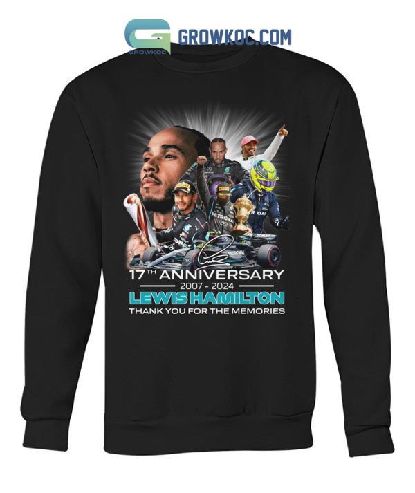 Lewis Hamilton Thank You For The Memories T Shirt