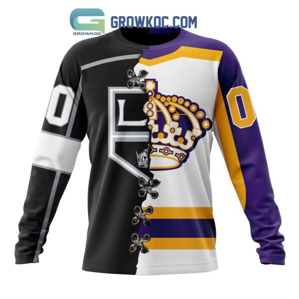 Los Angeles Kings Mix Reverse Retro Personalized Hoodie Shirts