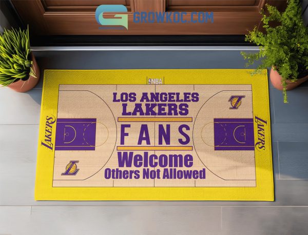 Los Angeles Lakers Fans Welcome Others Not Allowed Doormat